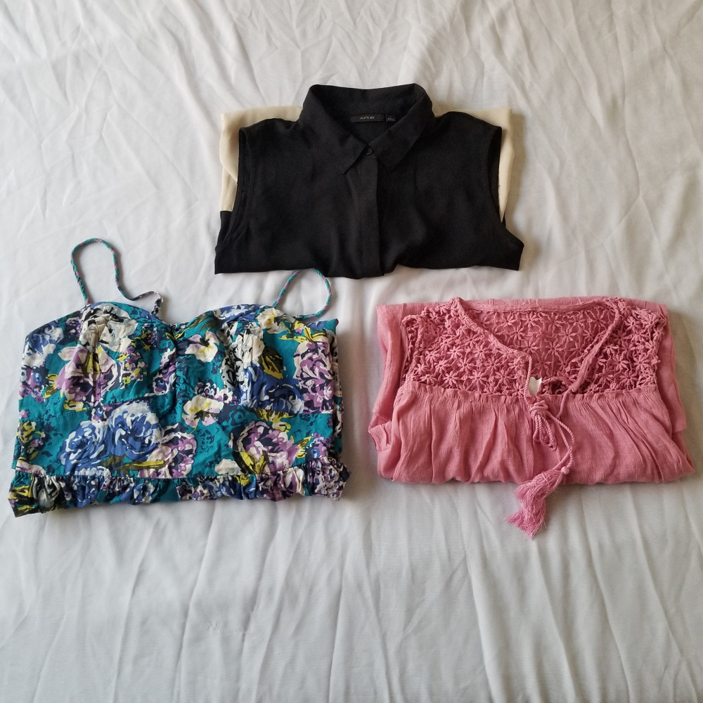 Apt 9, L love, xhiliration Large top womens bundle